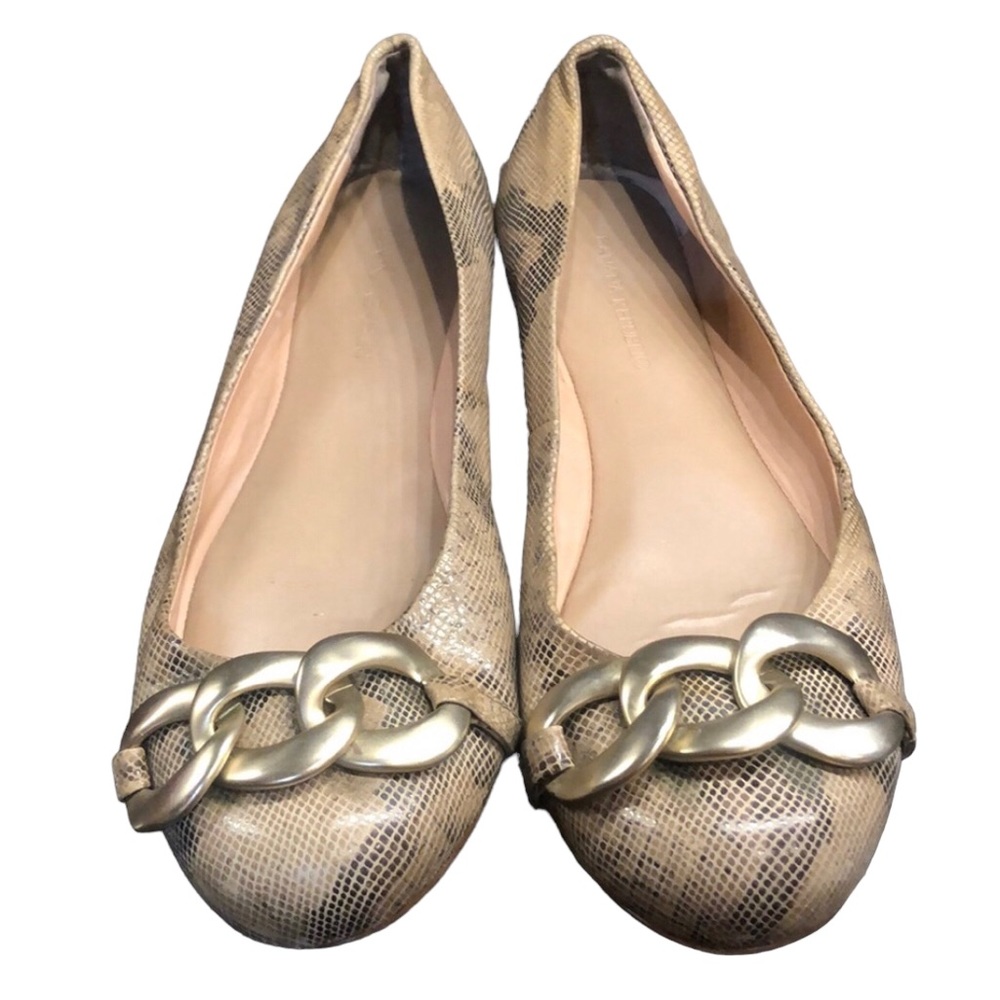 Banana Republic‎ faux snake print leather flats women’s size 8.5